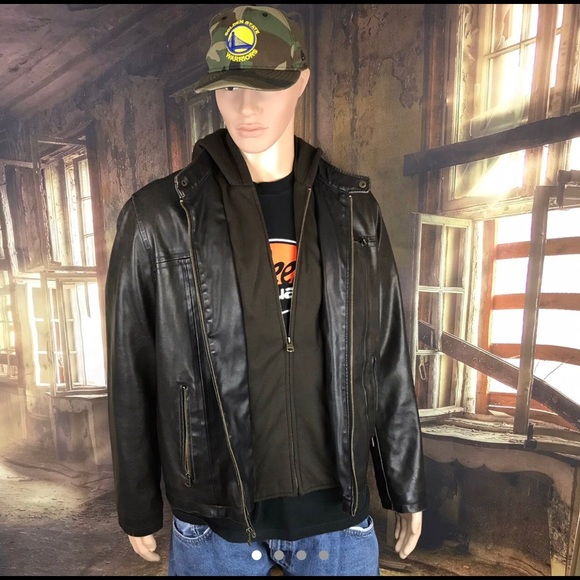 levis leather jacket brown
